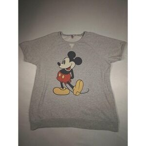 Junk Food Shirt Mens XL Gray Mickey Mouse Graphic Tee Disney Cartoon Crew Neck